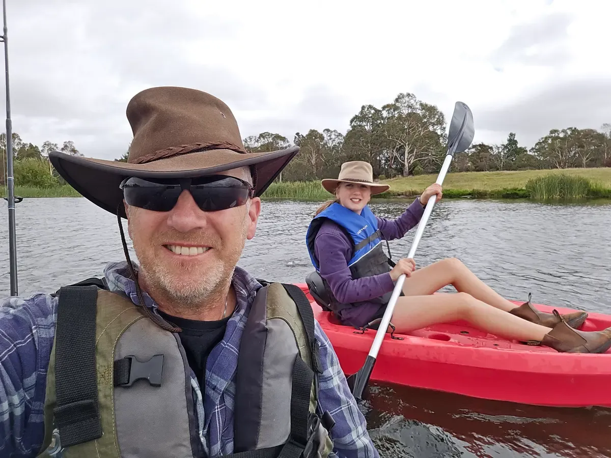 Family Paddlers — Bright July 2026 outdoor moment