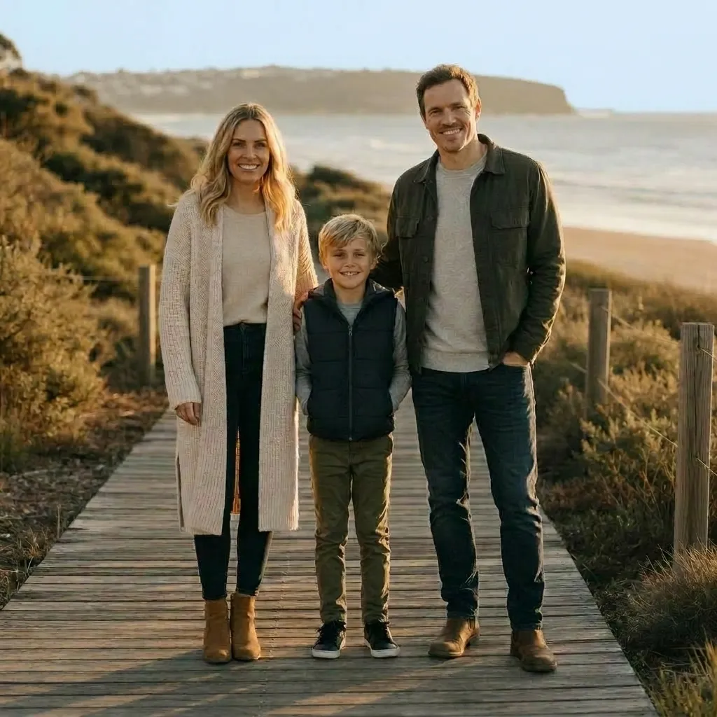 Family outdoor moment
