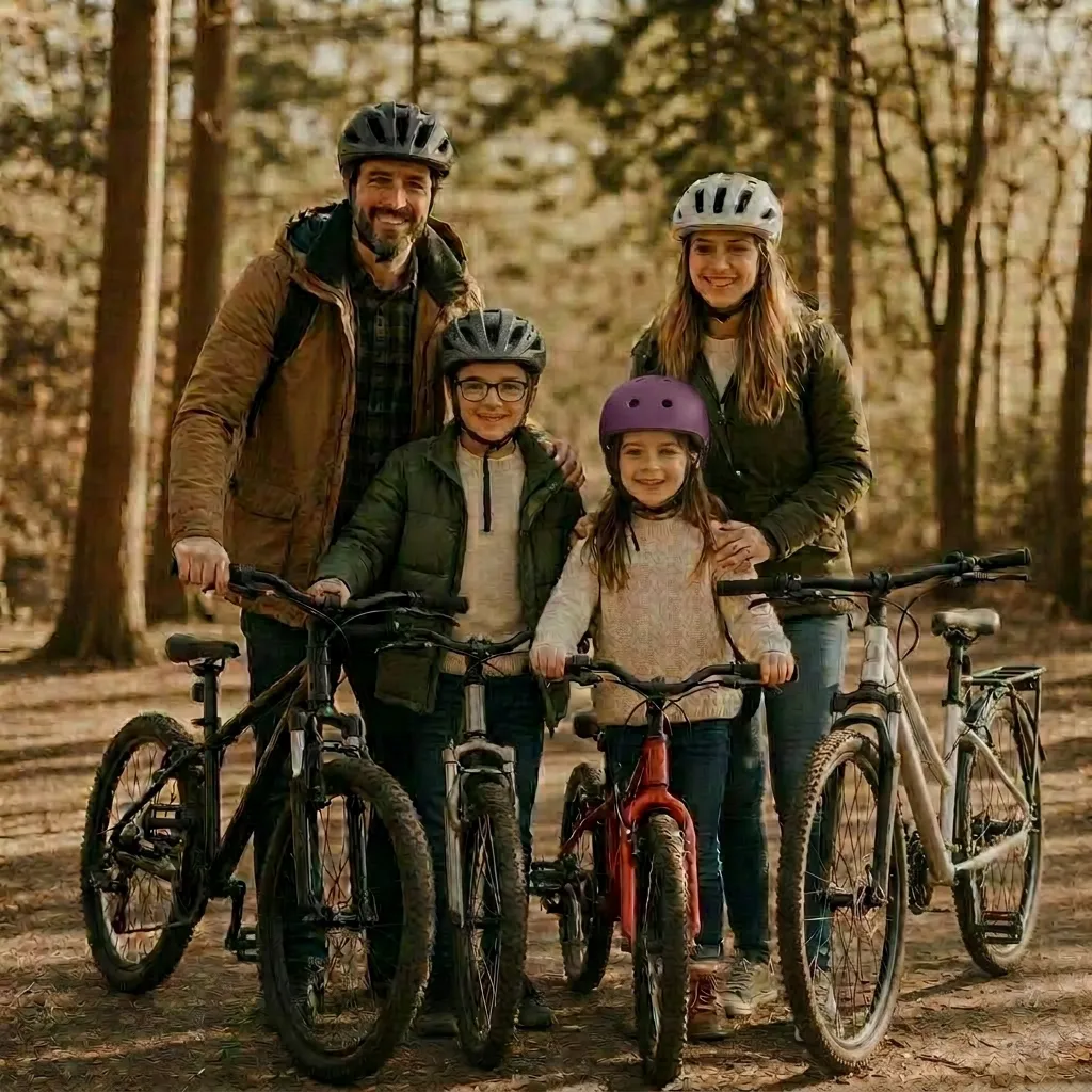 Family outdoor moment