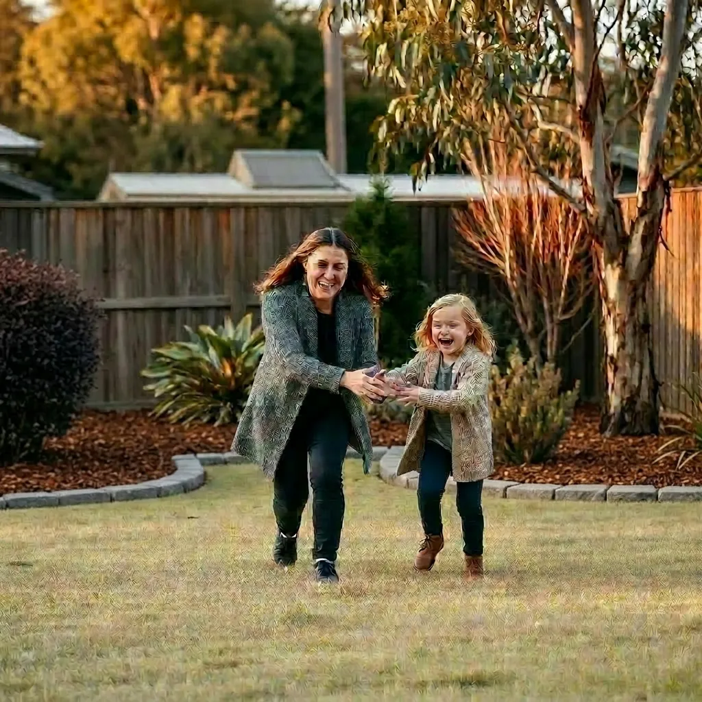 Family outdoor moment