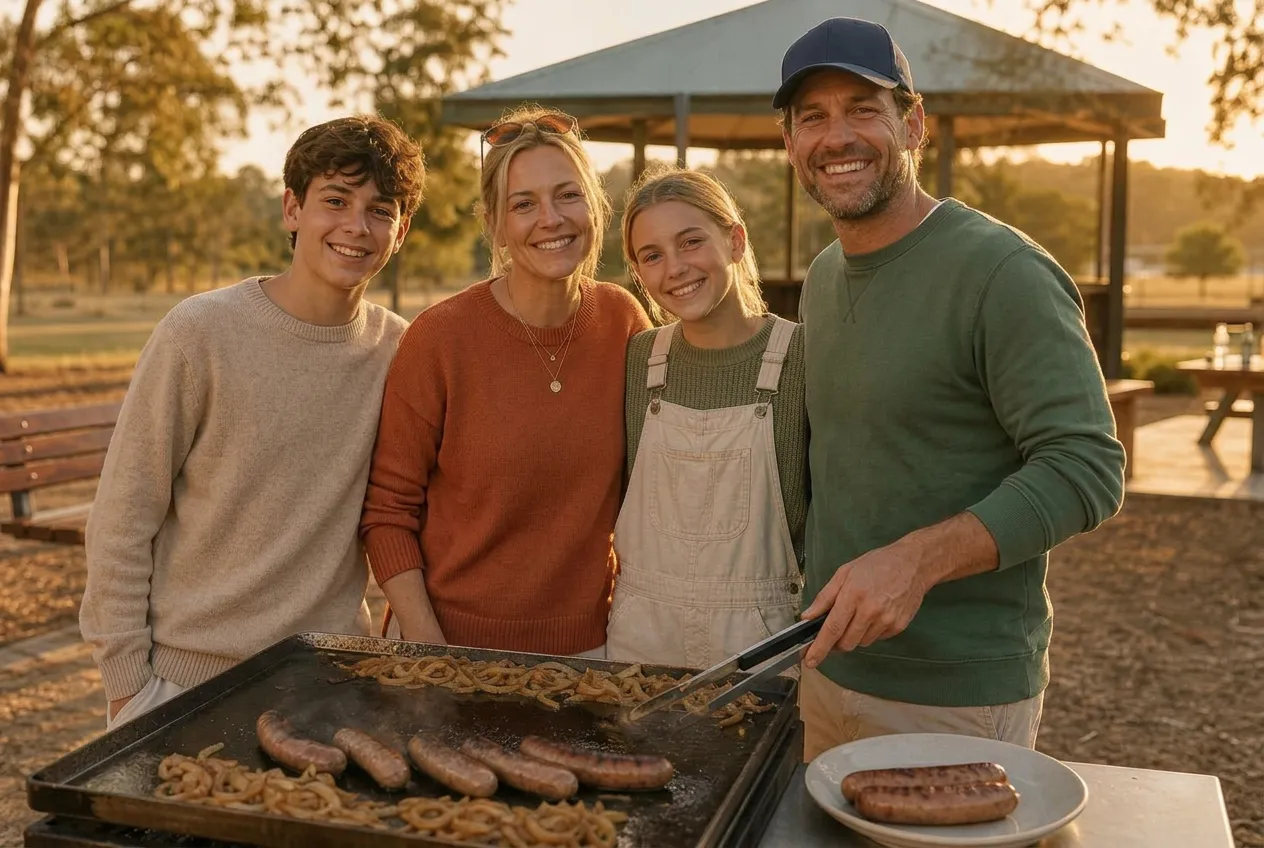 Family outdoor moment